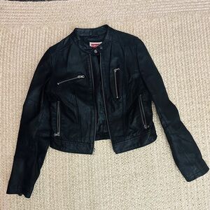 Levi's Women's Black Leather Biker Jacket
